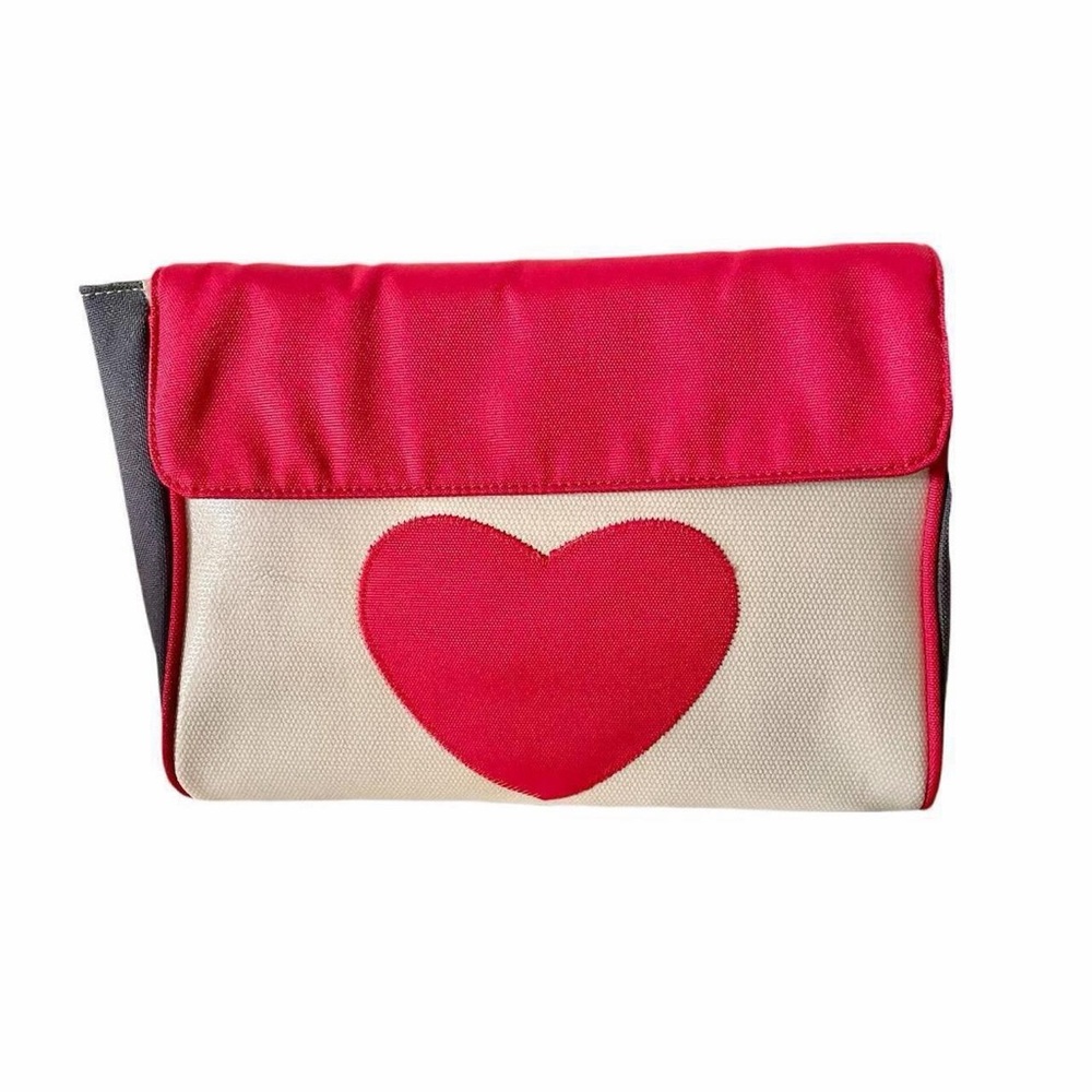 Dante Beatrix Red Heart Clutch Bag